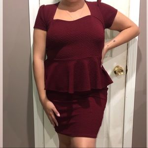 Maroon Evening Dress